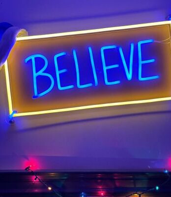 Believe Light Sign